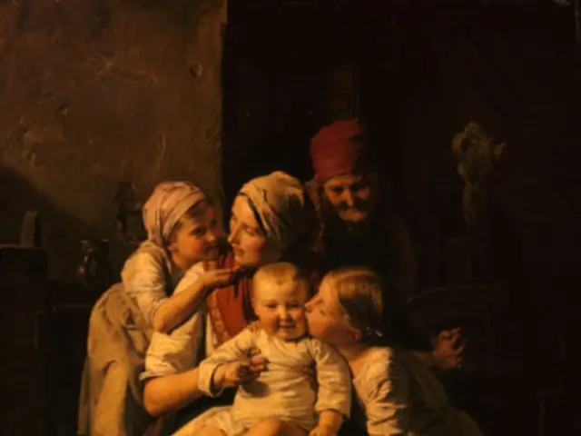 In this image we can see the photography of three women's and two kids.