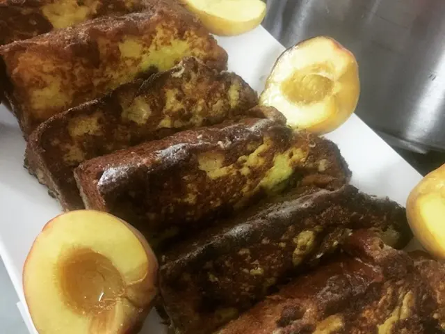 In the center of the image there are food items in the plate.