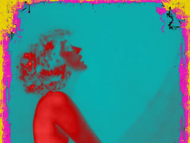 In this image we can see a graphical image of a woman.